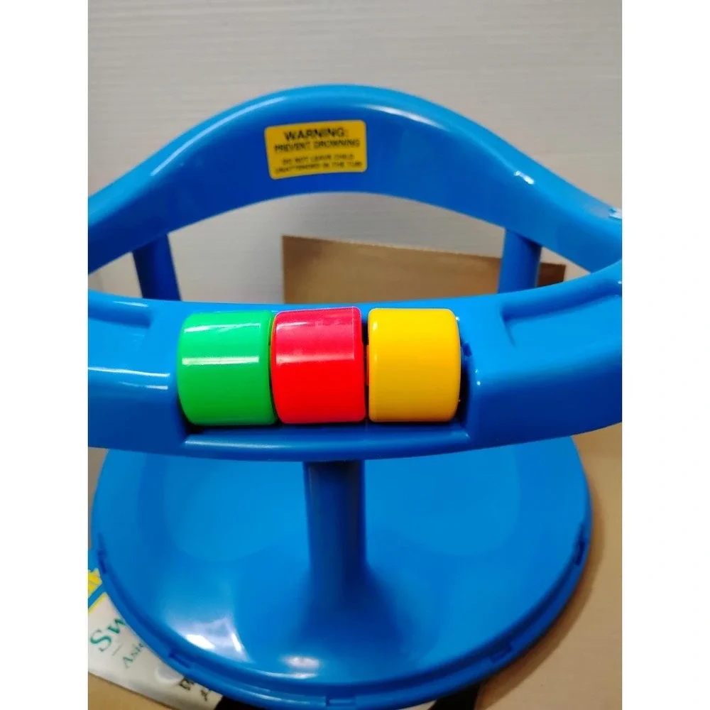 Vintage 1998 Safety 1st Baby Bath Tub Ring Chair Baby Seat Suction Cups Spin Y2K